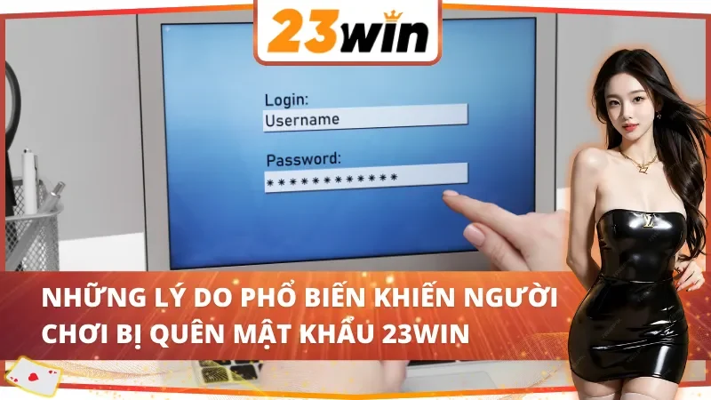 Bị Quên Mật Khẩu 23WIN - Biện Pháp Khắc Phục Nhanh Chóng, An Toàn 2 Những lý do phổ biến khiến người chơi bị quên mật khẩu 23WIN