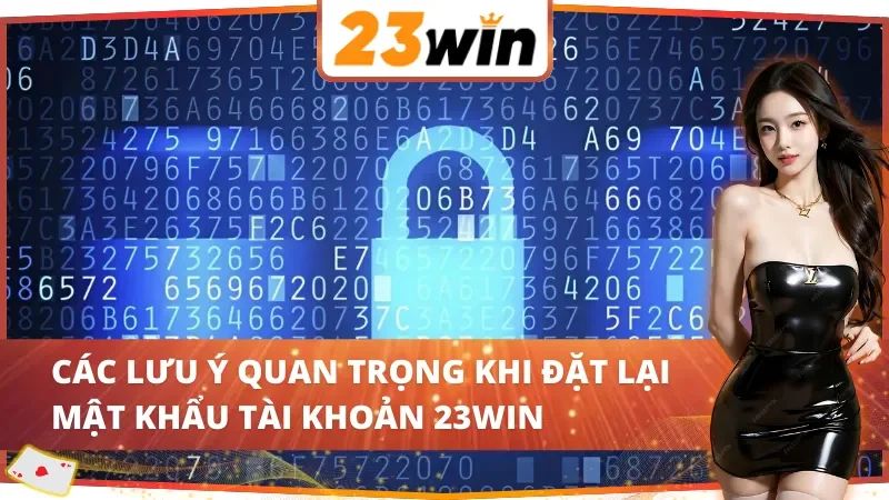 Bị Quên Mật Khẩu 23WIN - Biện Pháp Khắc Phục Nhanh Chóng, An Toàn 5 Các lưu ý quan trọng thiết lập mới khi bị quên mật khẩu 23WIN
